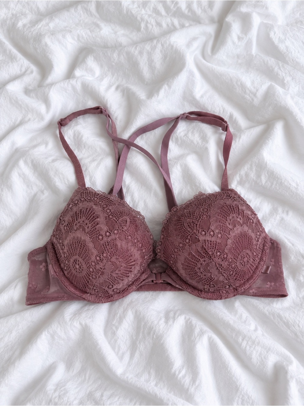 Victoria's Secret Lace Push-Up Bra in Mauve